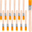 12 Pzas Pincel Pared Plano Cerdas Suaves Mango Madera