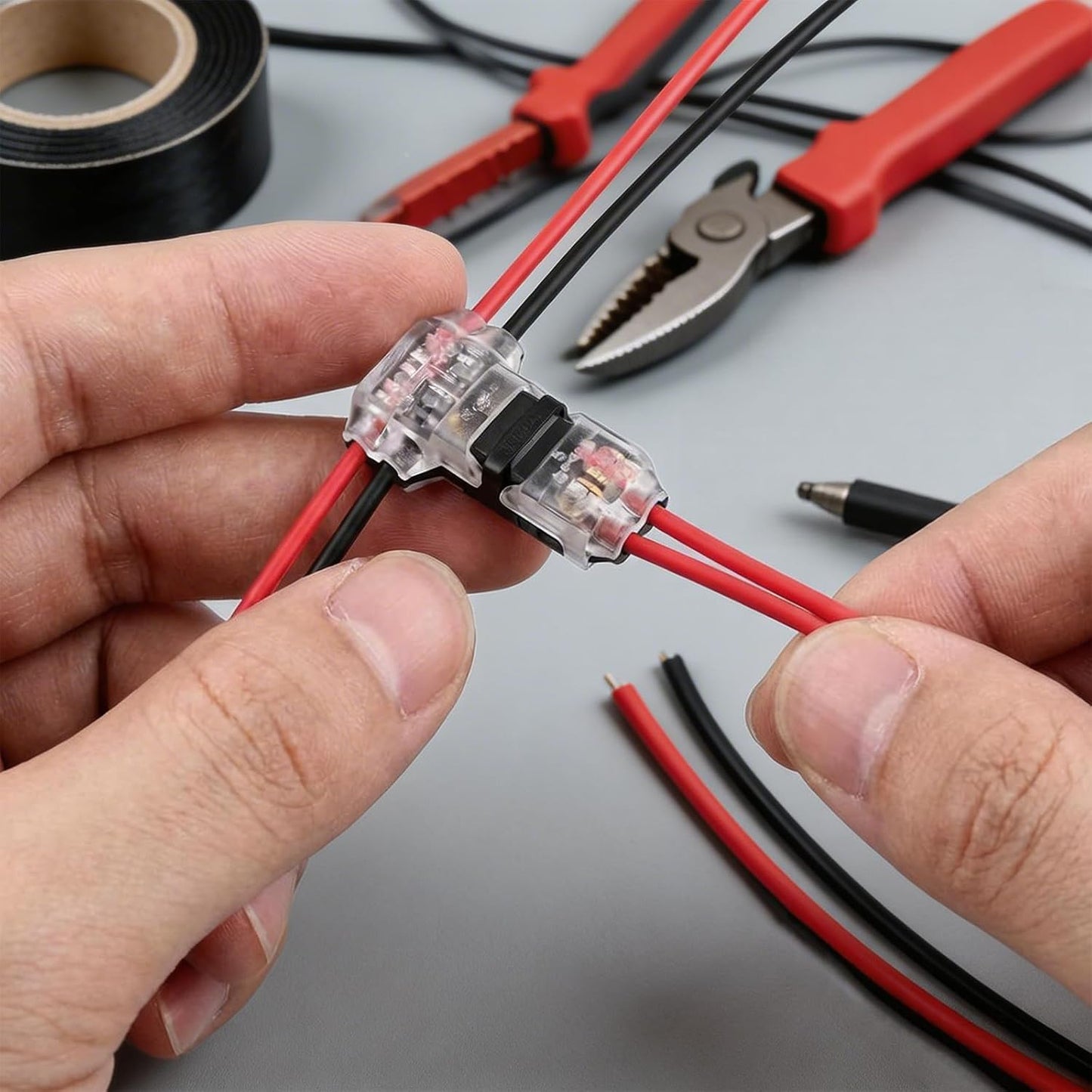 12 Conectores T para Cables 18-22 AWG Sin Soldadura