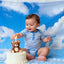 Telón nubes blancas cielo azul 7x5ft fiesta boda