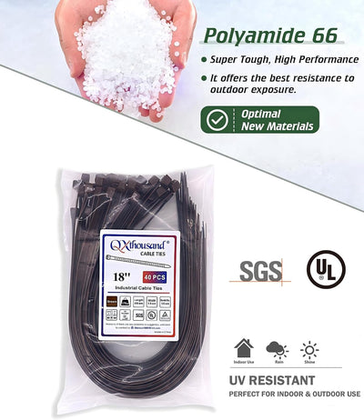 Bridas para cables 18pulg 40pzas resistentes para hogar jardín