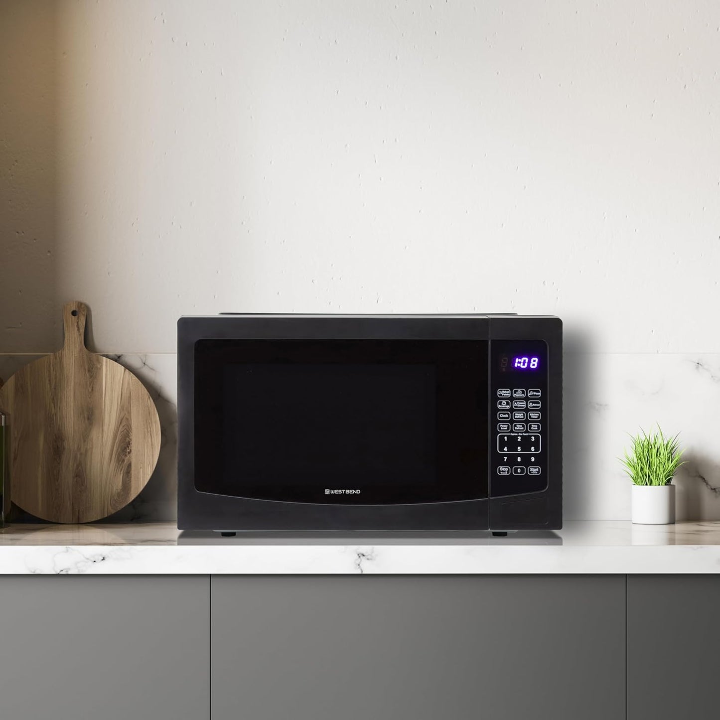Horno microondas encimera 1.1 pies cúbicos 1000W compacto