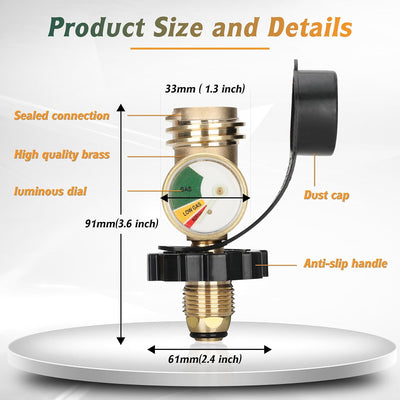 Adaptador tanque propano 100lb POL a QCC1 latón