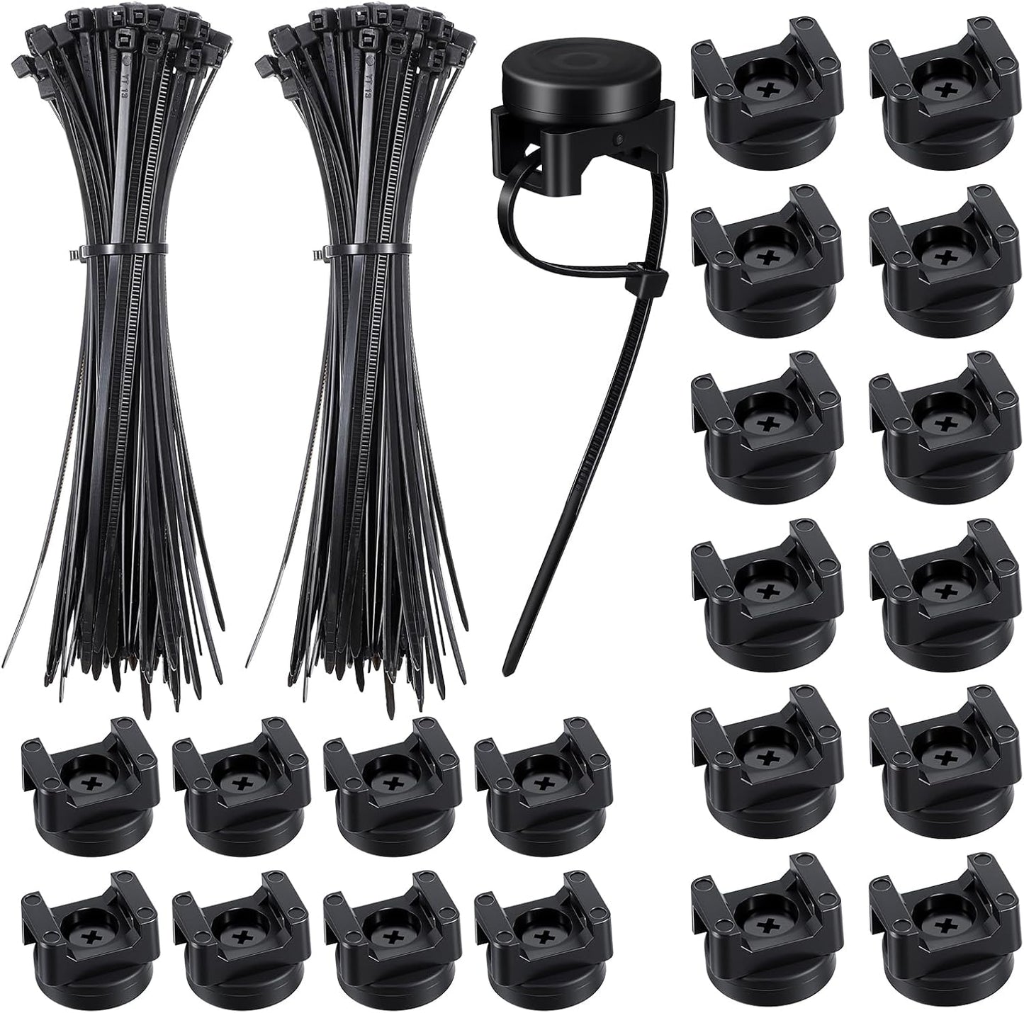 Soportes magnéticos para bridas de cable 200 piezas