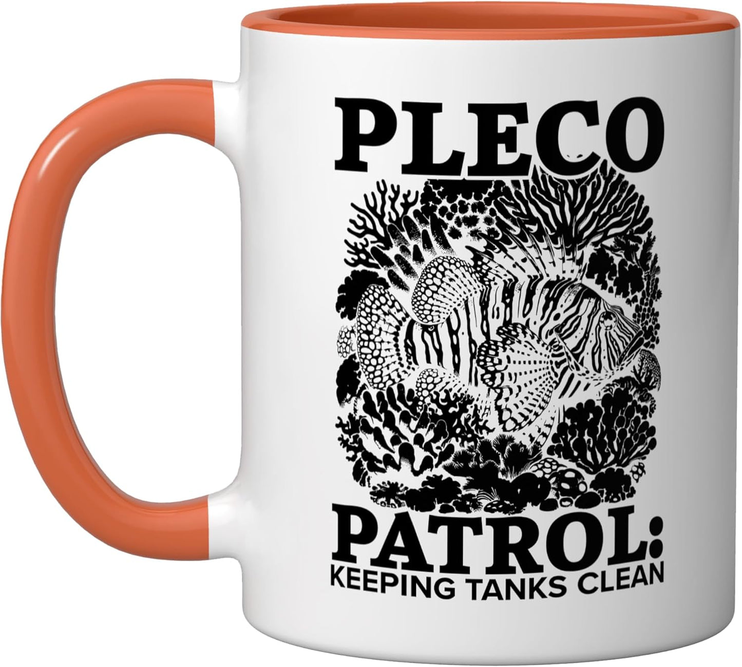 Taza Cerámica Peces de Agua Dulce Orange/White