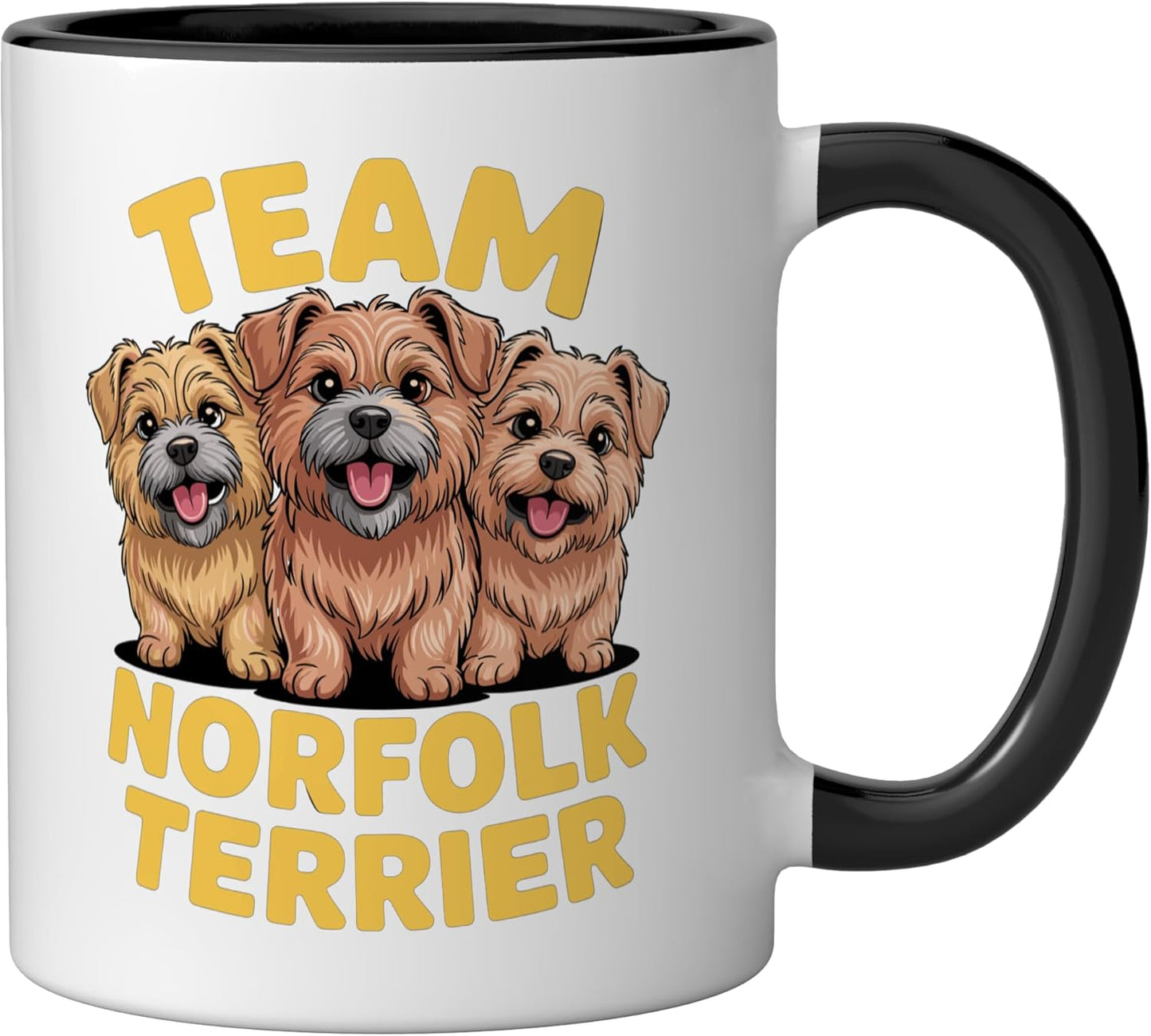 Taza Cerámica Perro Norfolk Terrier Negro/Blanco