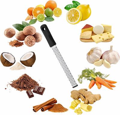 Rallador zester de acero inoxidable 12 pulgadas para queso ajo jengibre