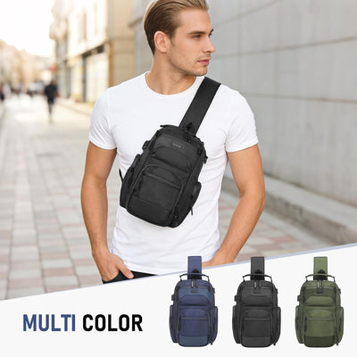 Bolso bandolera antirrobo para hombre con compartimento grande