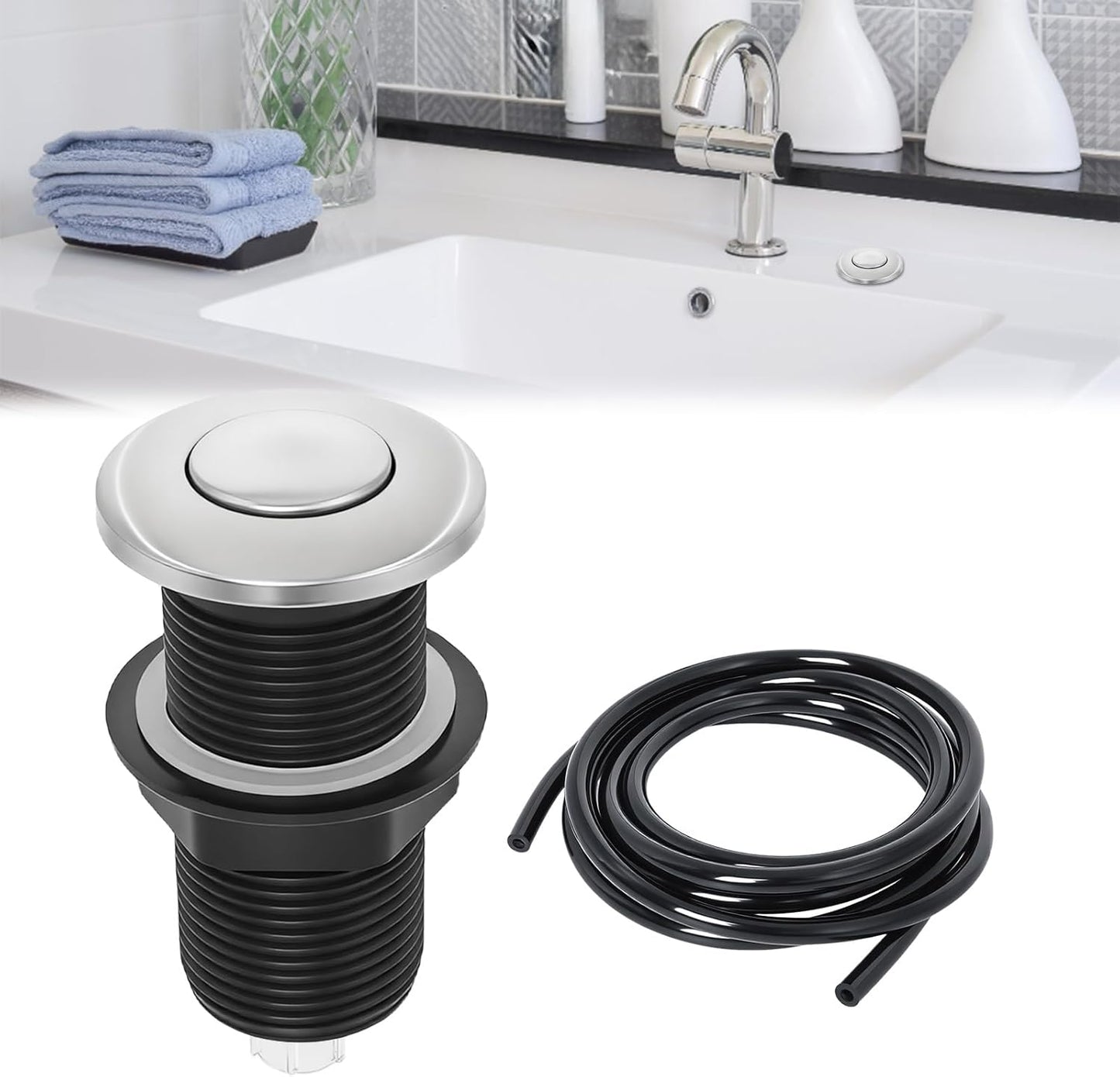 Botón aire para triturador basura acero inox 304
