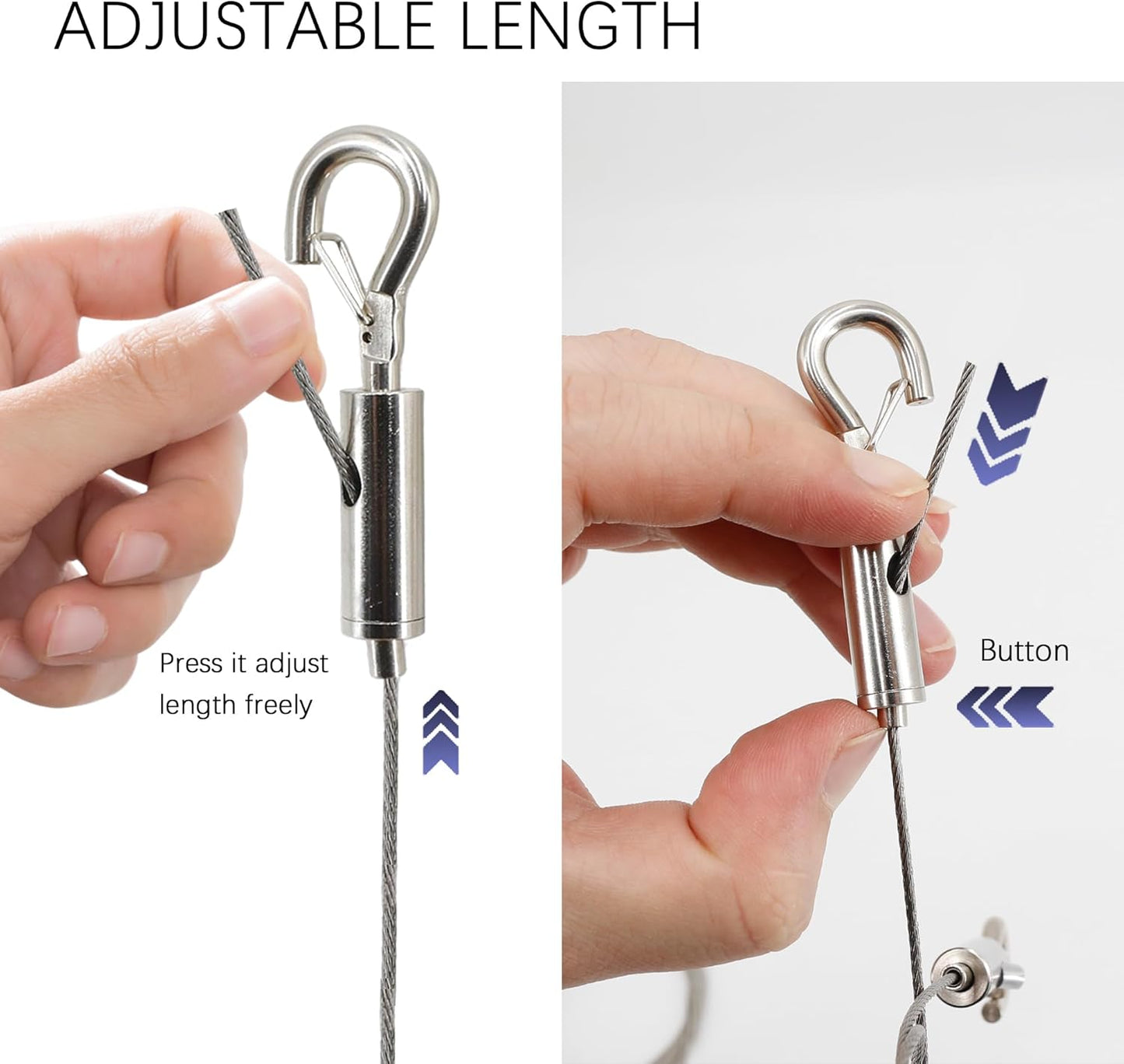 Alambre ajustable acero inox para colgar cuadros y espejos
