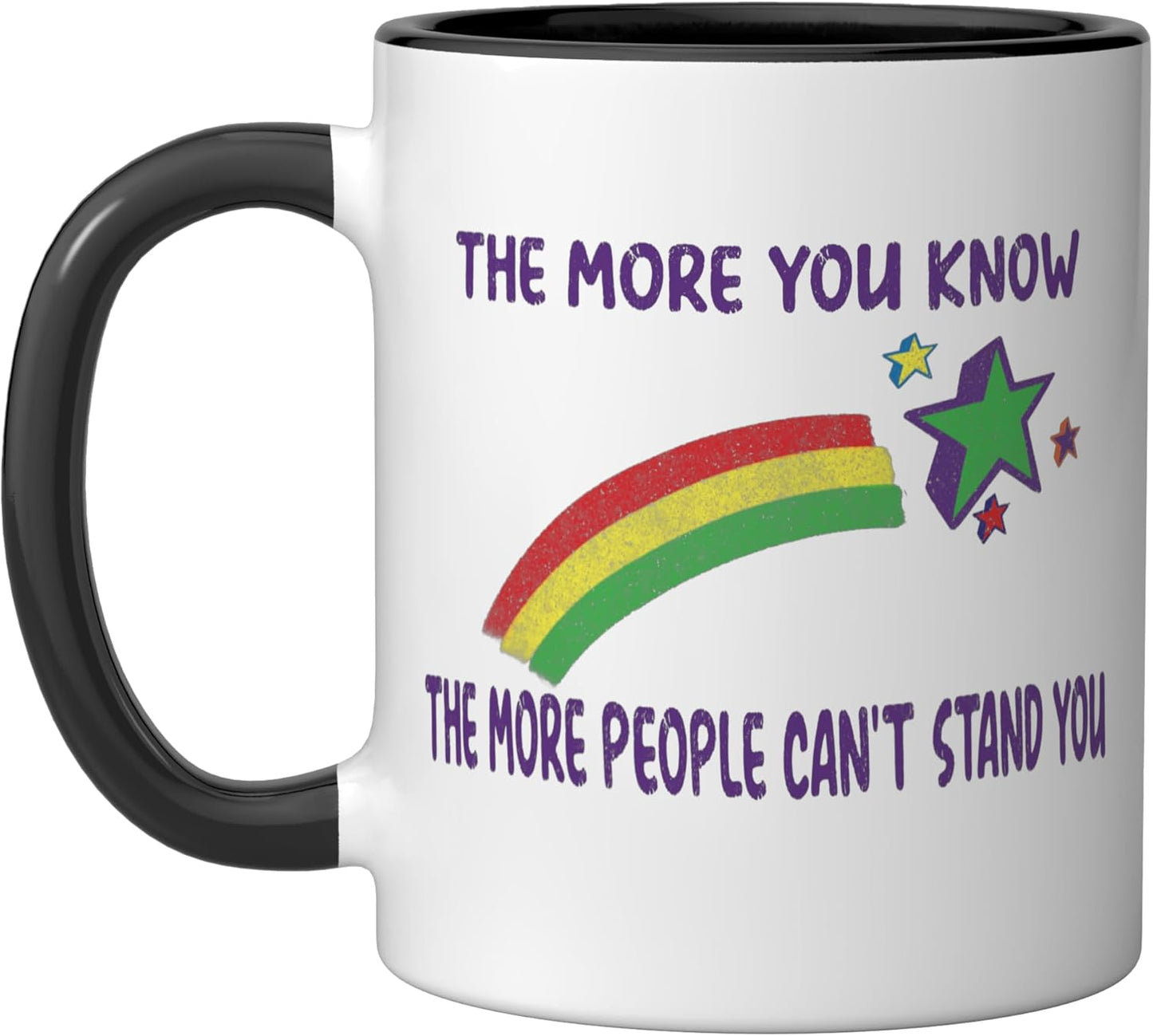 Taza cerámica negra/blanca The more you know