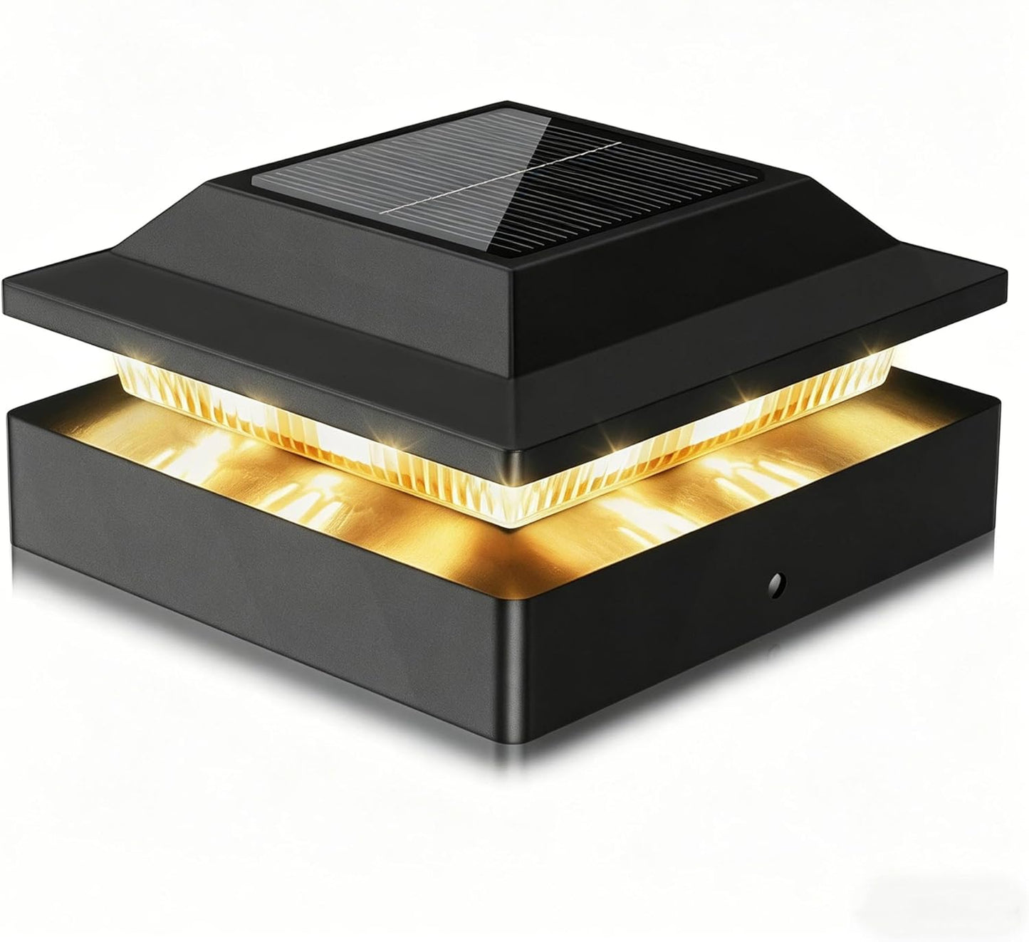 Luz solares para postes madera/vinilo IP65 negro brillante