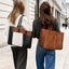 Bolsa cuero para laptop mujer con portavasos
