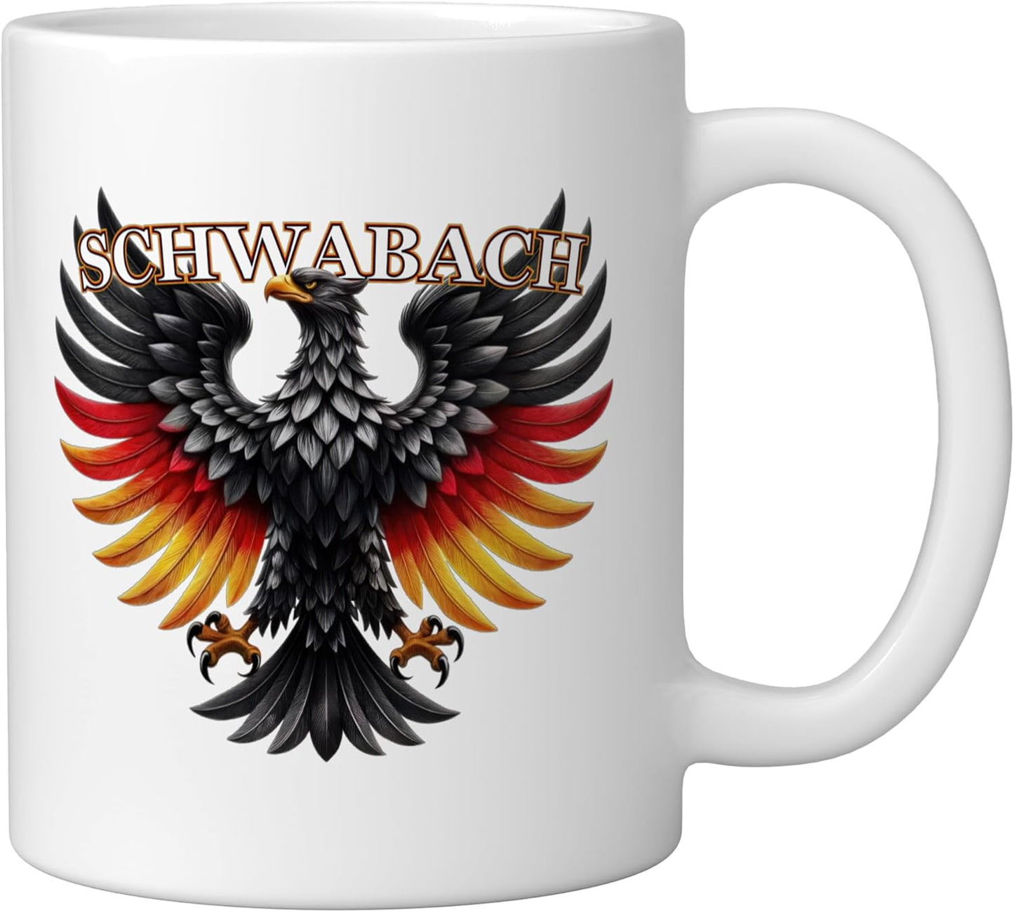 Taza cerámica Schwabach Alemania souvenir blanco