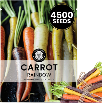 Semillas zanahoria Rainbow Mix 0.18oz para jardín y cocina