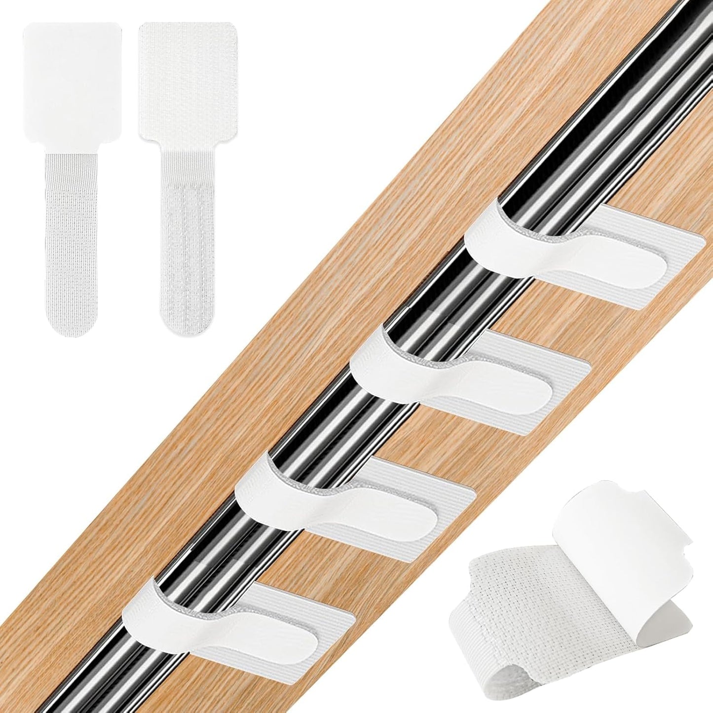 35 Bridas Cables Gancho Bucle Autoadhesivas Organizador