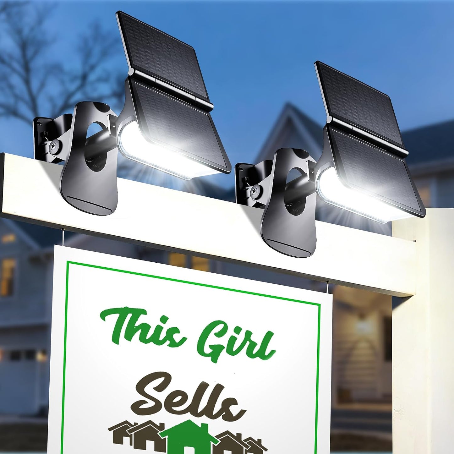 Luz solar para señales exteriores 65 LED blanco 6000K IP65