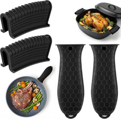 4 fundas mango sartén hierro fundido antideslizantes