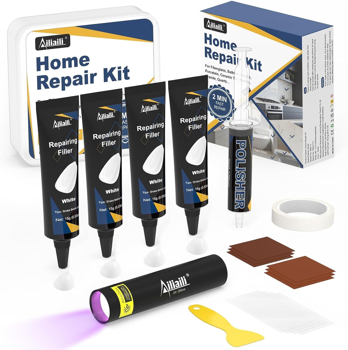 Kit relleno encimera cuarzo fibra vidrio 4x0.53oz