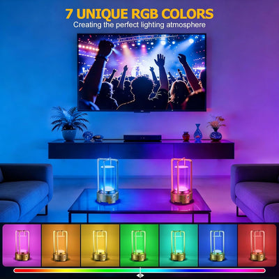 Lámpara mesa recargable RGB LED portátil inalámbrica