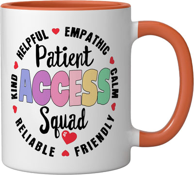 Taza Cerámica para Técnico de Cuidado Paciente Orange/White