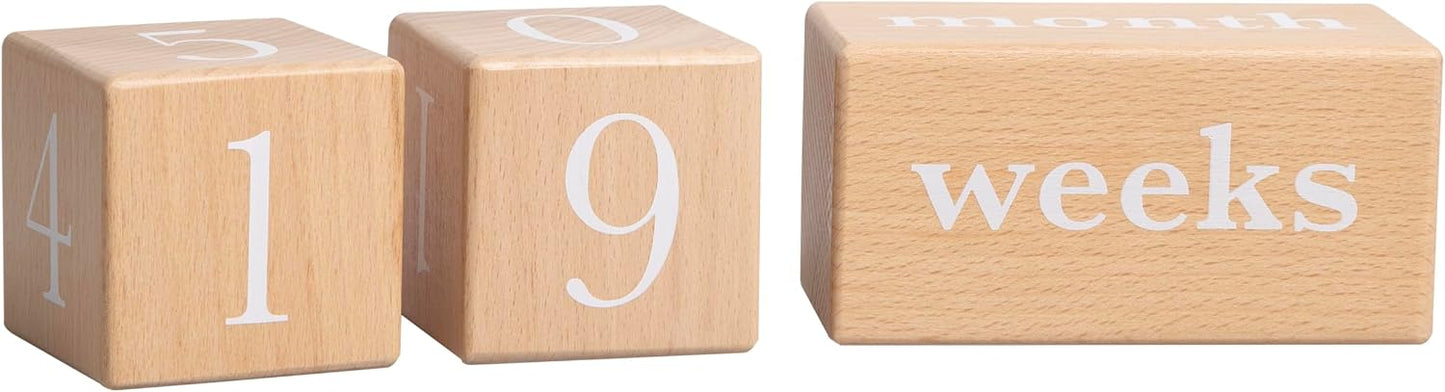 Bloques hitos madera bebé calendario cuenta regresiva