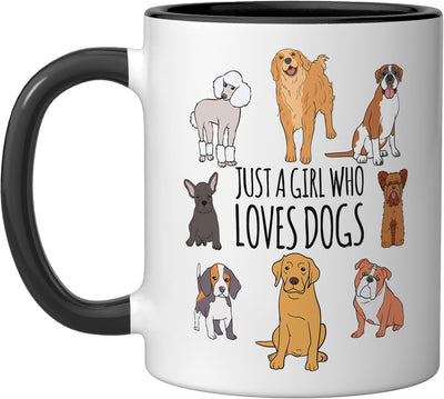 Taza Cerámica Tema Amantes Perros Negro/Blanco