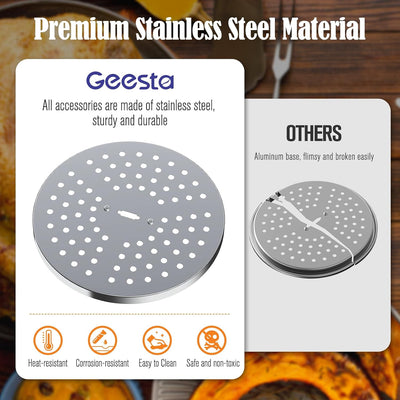 Kit soporte freidora pavo acero inox con gancho estante base