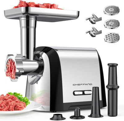 Molinillo carne acero inox con tubo salchichas y cuchillas