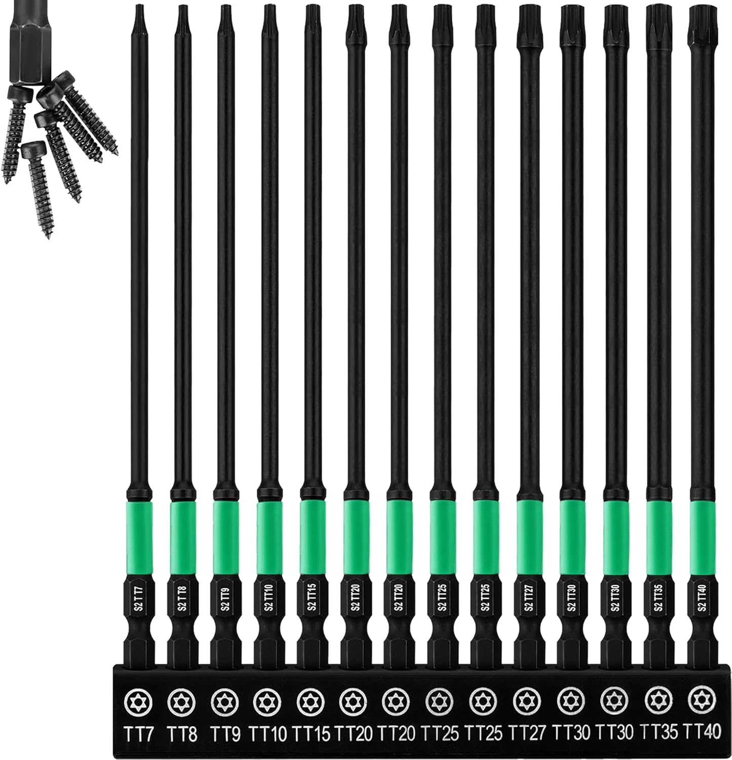 Set 13 Pzas Puntas Torx Seguridad TT7-TT40 Acero S2