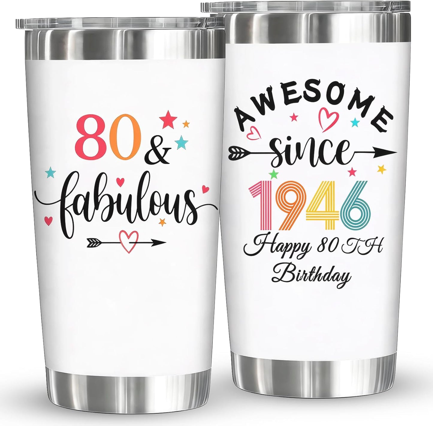 Vaso regalo cumpleaños 80 para mujer mamá esposa hermana