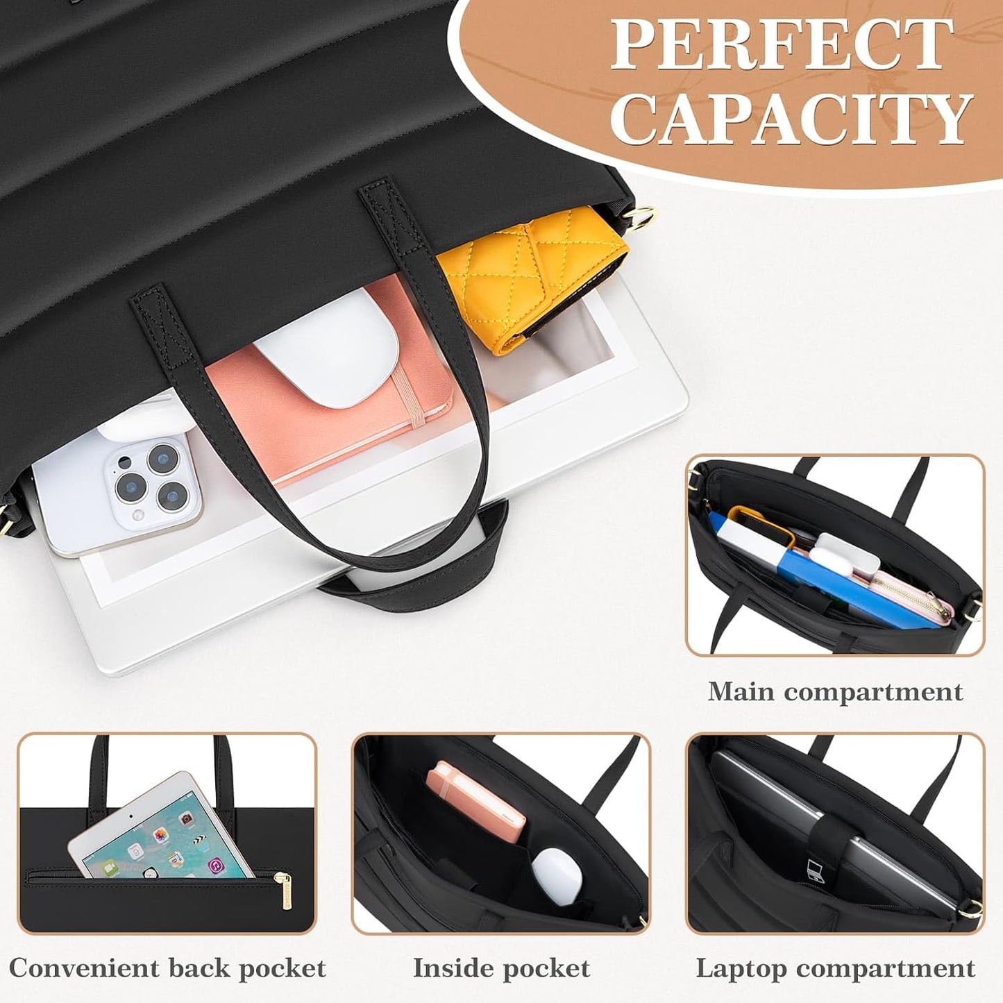 Bolsa laptop MacBook 13-14pulg acolchada impermeable con correa
