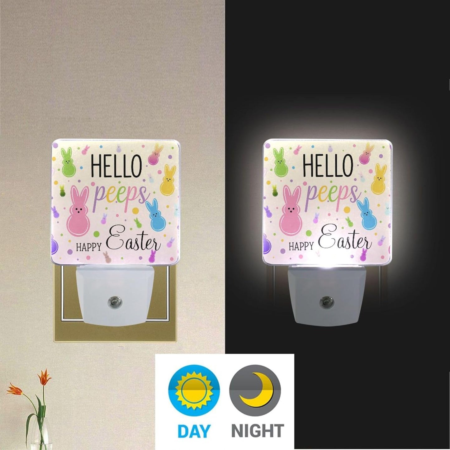 2 Luces LED Sensor Ajustables Cuidado Ojos Hogar Dormitorio
