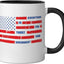 Taza cerámica humor político todo bien confía en el gobierno negro/blanco