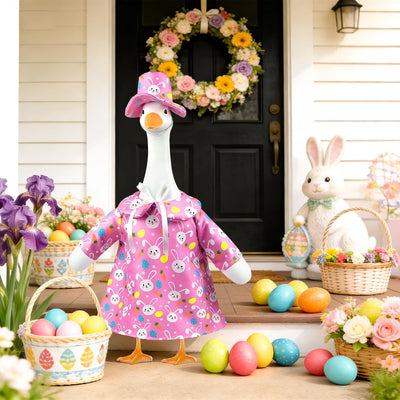 Traje ganso Pascua para porche 17-23pulg jardín decoración