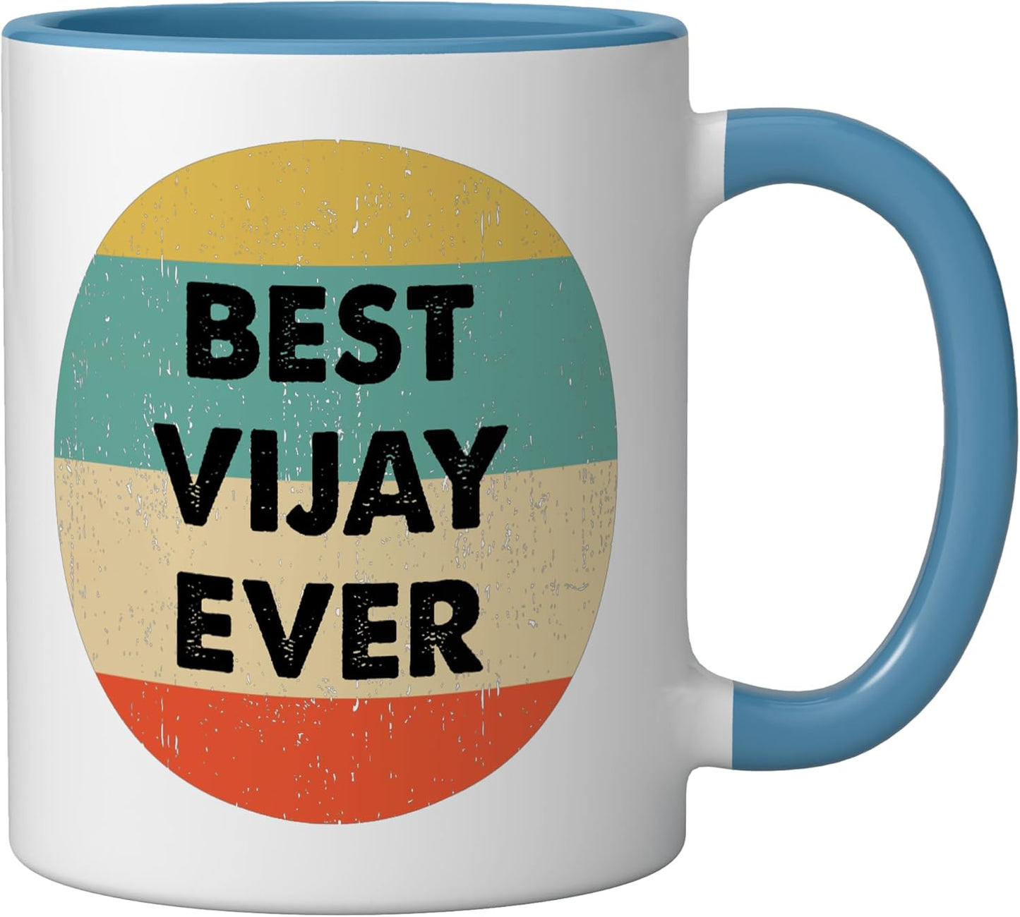 Taza Cerámica Azul/Blanco