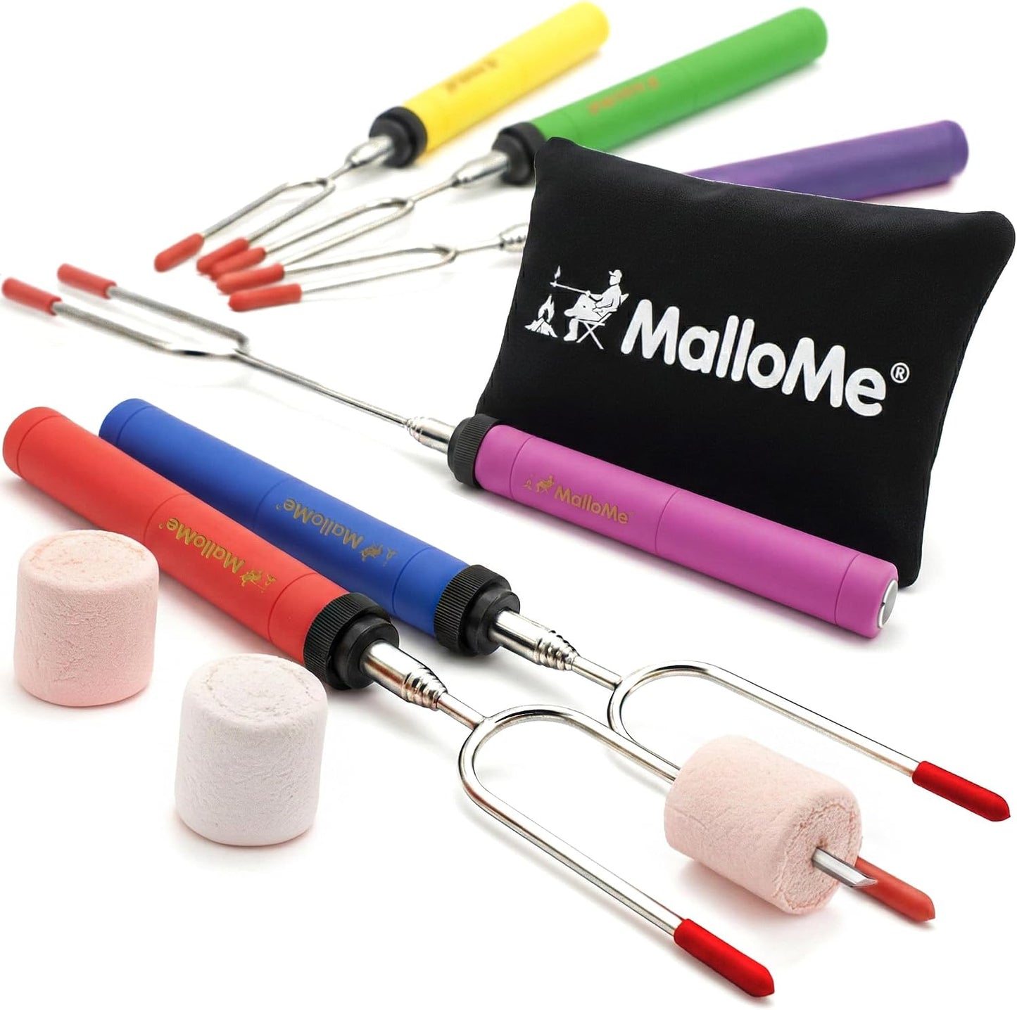 Palos giratorios s'mores 86cm con pinchos