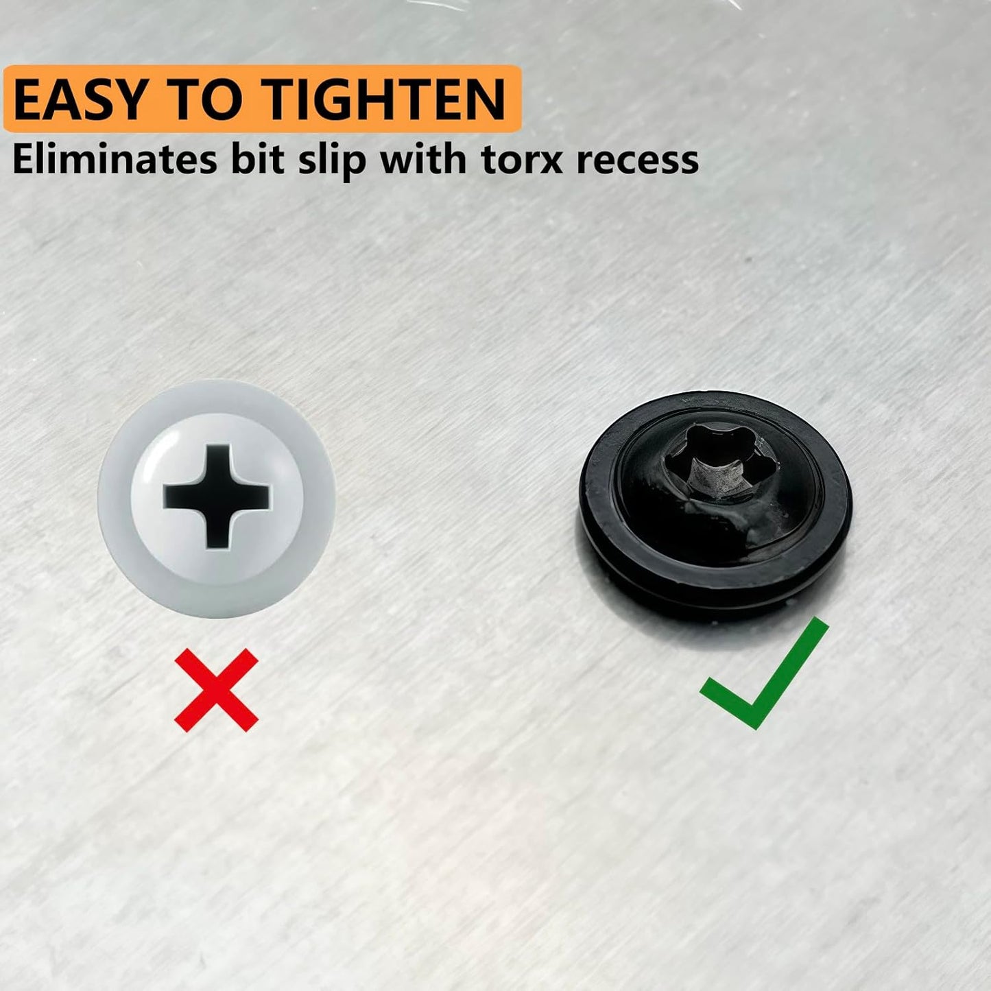 100 Pzas Tornillos Madera T20 Torx Autorroscantes Negro