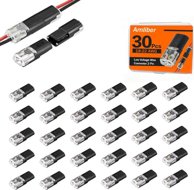 30 Conectores Doble Cable Hebilla Bloqueo Ignífugo 22-18 AWG