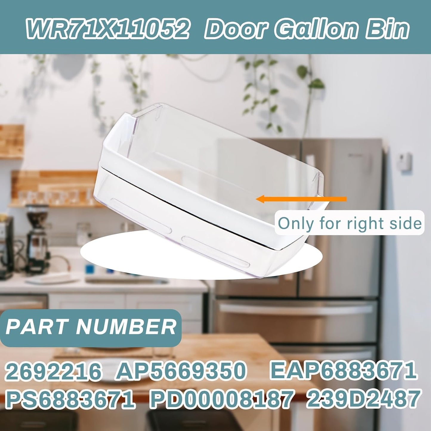 2 Cubos Galón WR71X11052 Derecho Comp GE