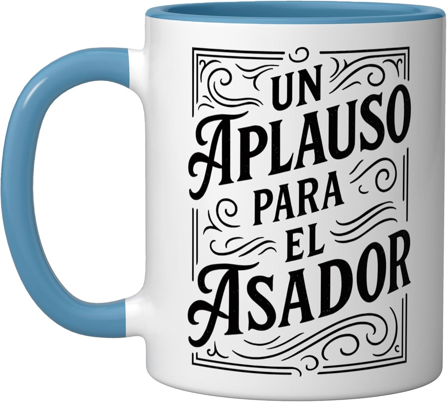 Taza de cerámica argentina retro con asador funny