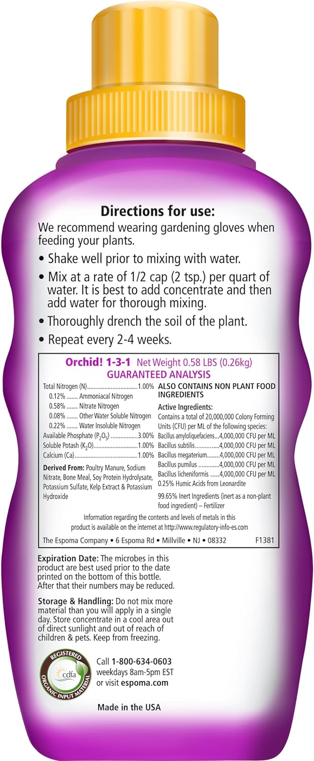 Alimento concentrado para orquídeas y bromelias 8oz
