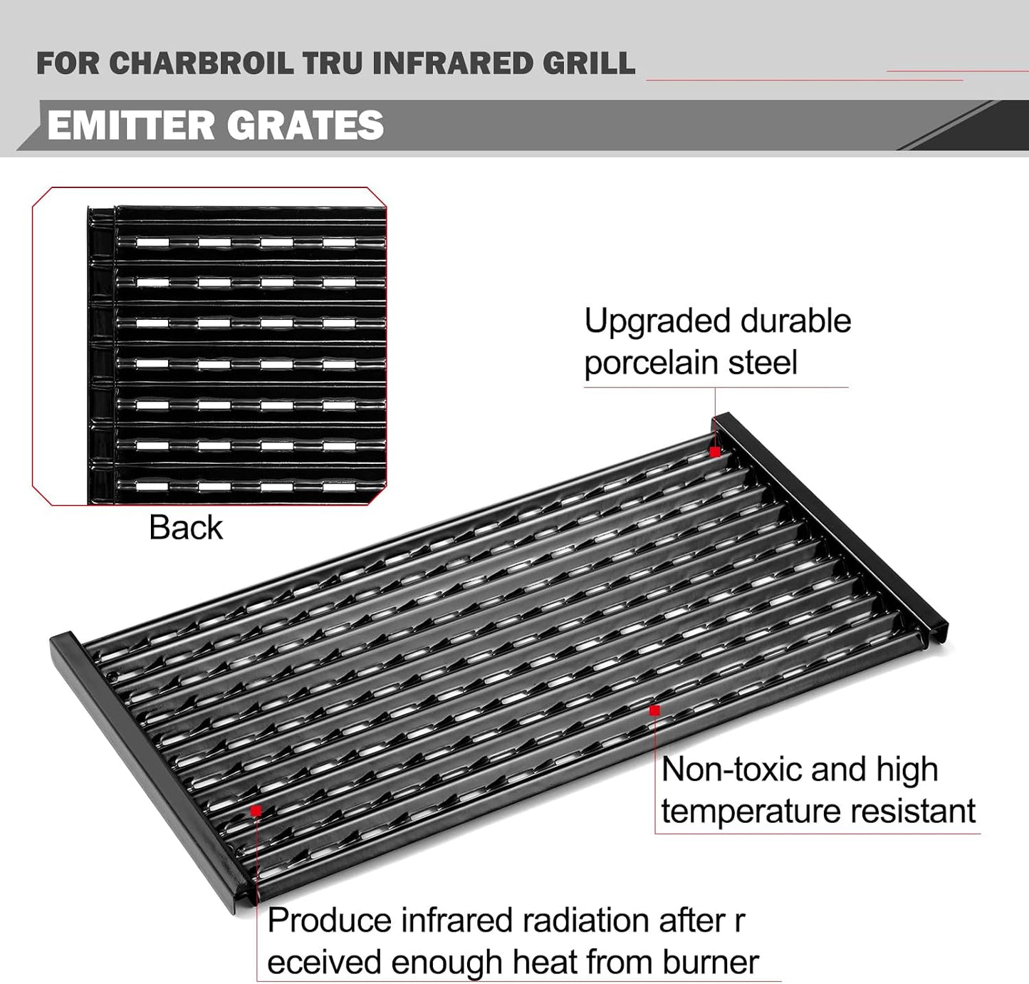 Reemplazo placas emisoras para parrilla Charbroil