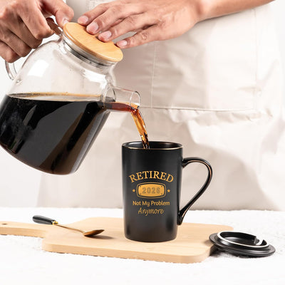 Taza para jubilación 14 oz color negro mate
