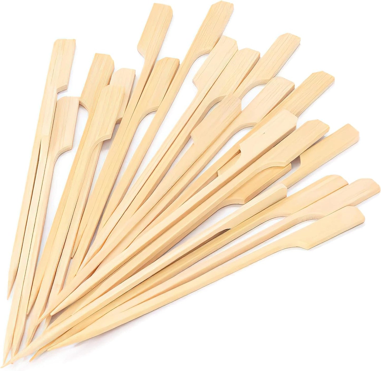 Brochetas bambú 9cm 100pzas para cóctel malvaviscos frutas