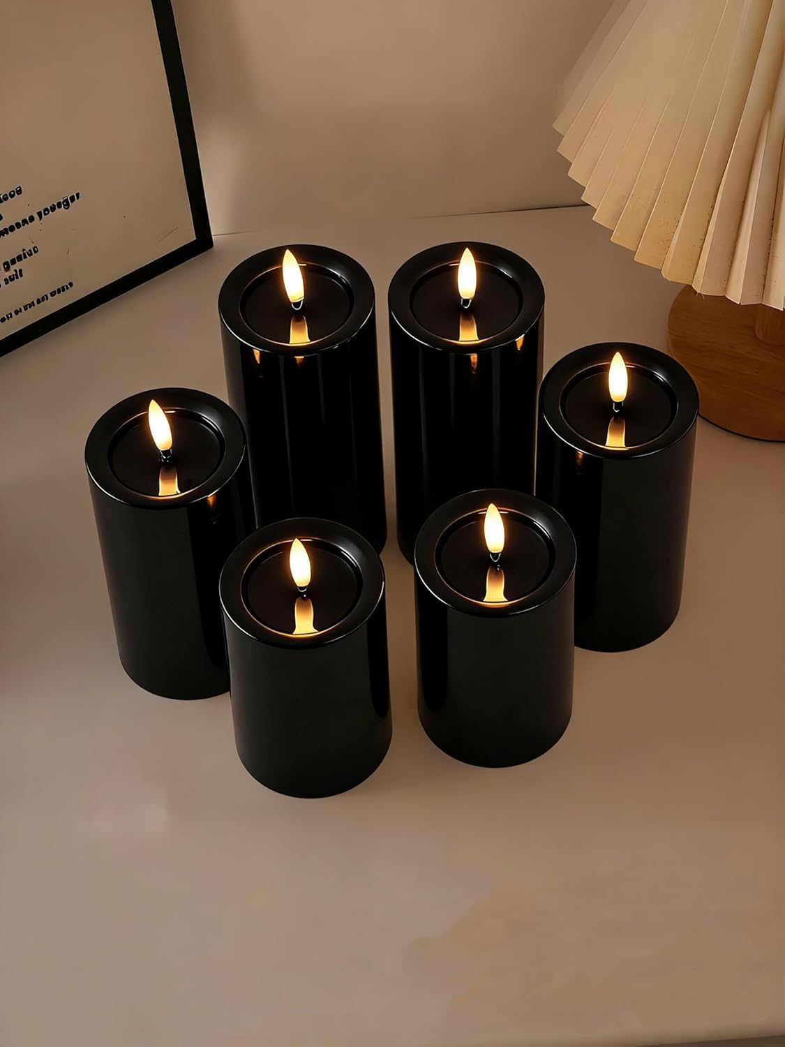 Velas LED impermeables 3x4pulg exteriores control remoto