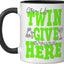 Taza cerámica con gráfico verde y negro/blanco