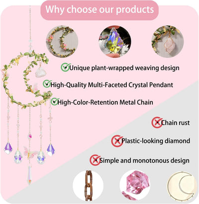 Adornos cristal colgantes para ventanas interiores y exteriores