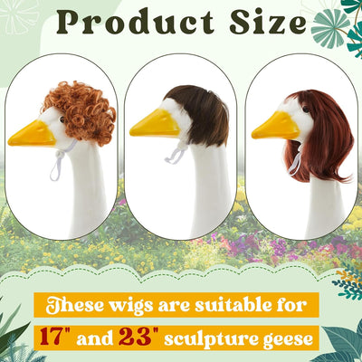3 Pelucas Ganso Pascua para Estatuas 17-23pulg Exteriores