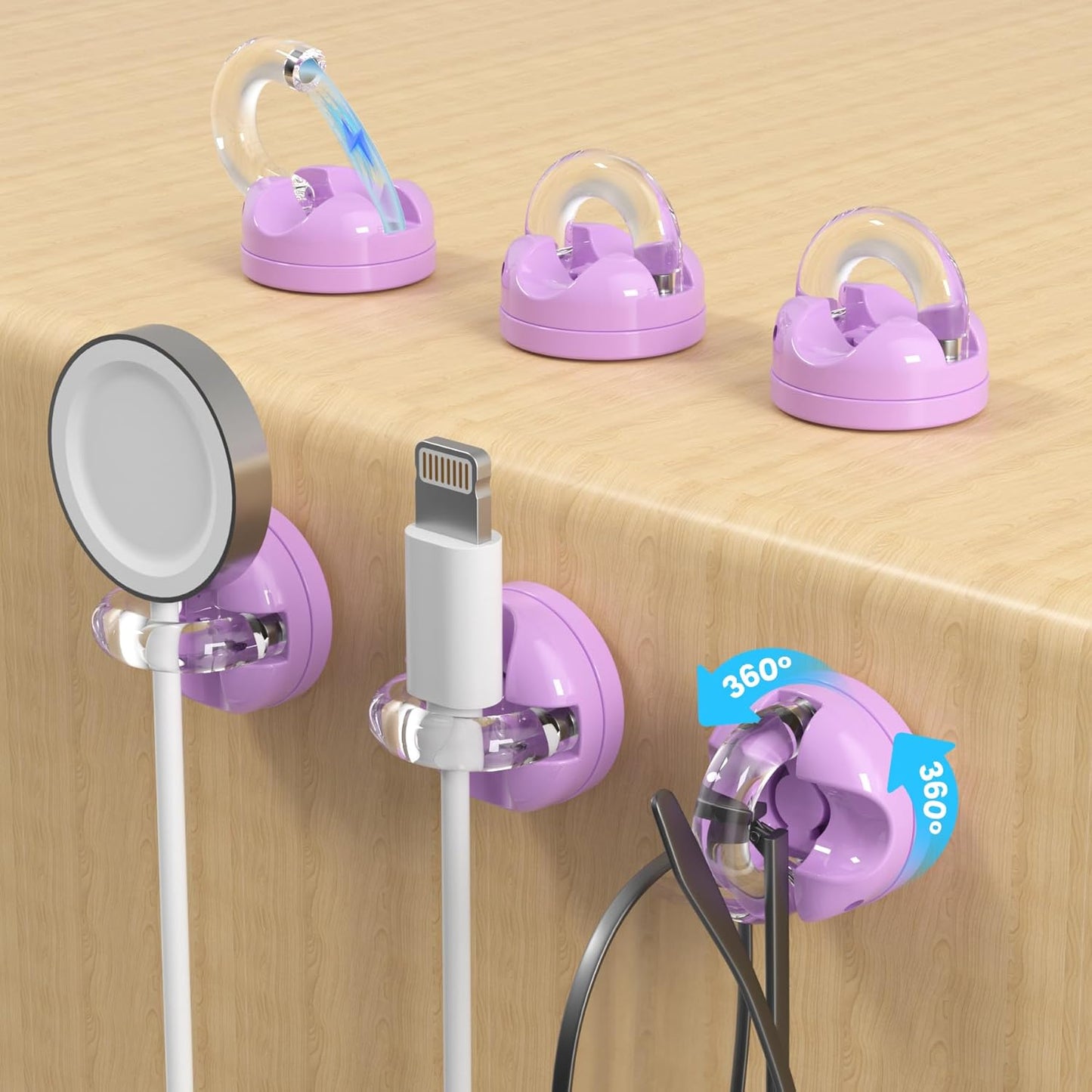Clips magnéticos giratorios para cables ajustables de carga