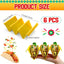 Set 6 soportes tacos para microondas amarillo